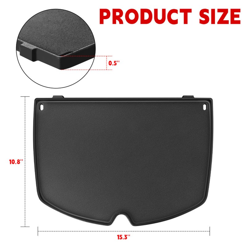 GGC 6559 Cast Iron Griddle for Weber Q2000 Q200 Q220 Q240 Q260 Q2200 Q2400 Series Grills, 15.3" x 10.8" Grill Grates Replacement Parts for Weber Q200 Griddles - Image 2